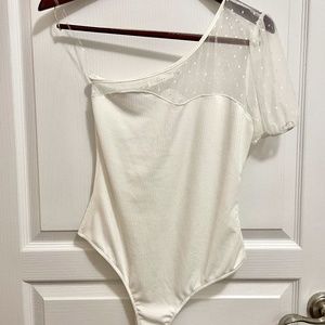 Lush-White Bodysuit-Medium